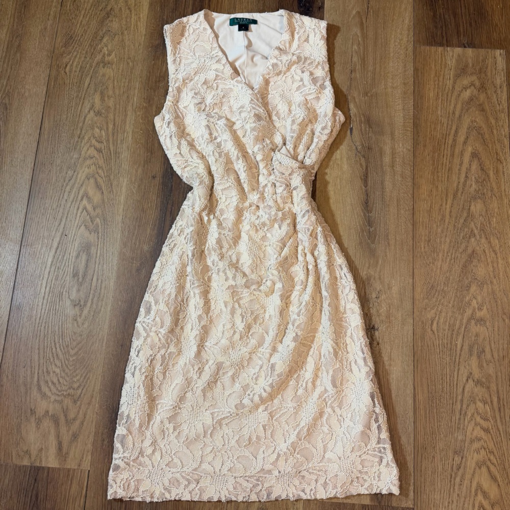 Vintage Ralph Lauren Dress Vintage Beaded Dress Wrap Dress Lace Wedding Dress